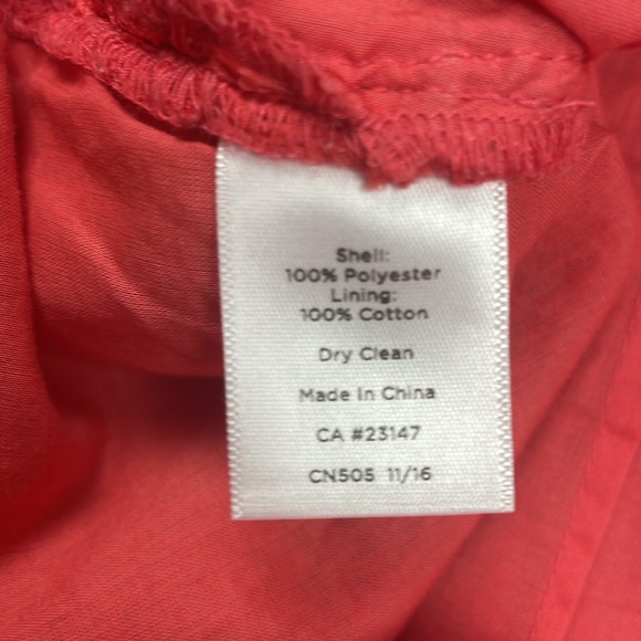 Talbots Crochet Striped Fringe Knit Sleeveless Blouse Boho Coral Red 6 - Picture 7 of 8